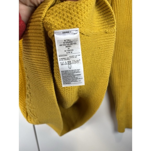 GAP Yellow Cable Knit Sweater Womenswear Pullover Long Sleeve‎ Casual Wear M - Picture 6 of 8